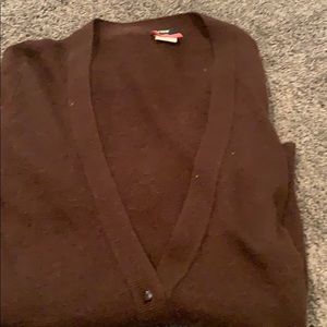J crew brown cardigan